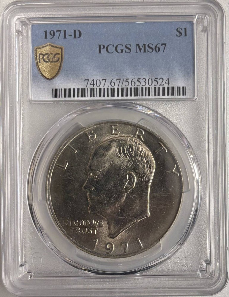 1971 D Dollar Eisenhower Clad Dollar PCGS MS-67