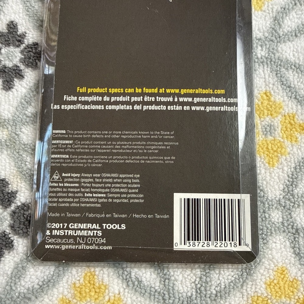 General Tools Angle Protractor #17 Stainless Steel NEW