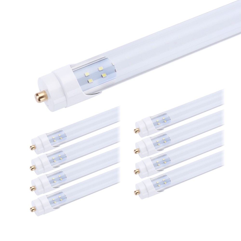 Single Pin 8FT 45W LED 5000K 6000K 8 Foot Fluorescent Bulb 65W 2 Rows Tube Light