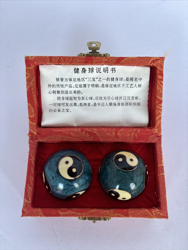 Musical Chinese Baoding Meditation Balls Yin Yang