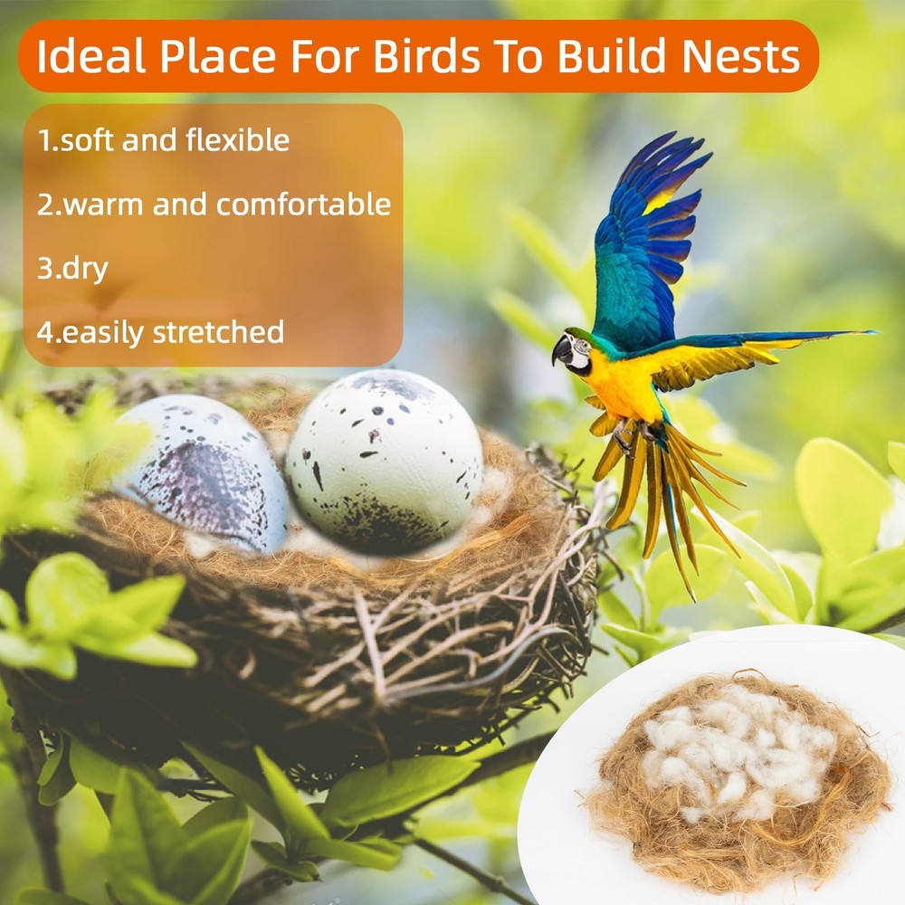 3 Pack Bird Nesting Material Bird Nests Bedding Hummingbird Nesting Material