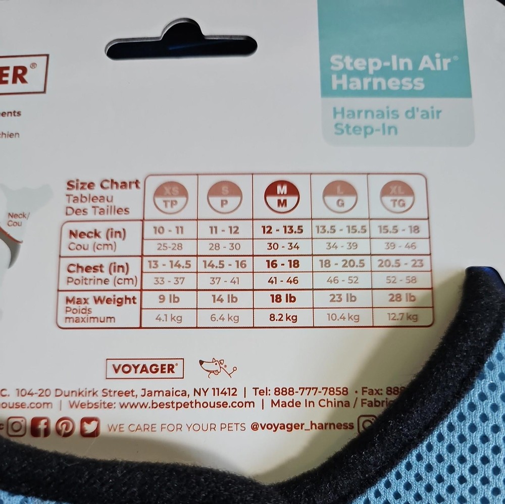 Medium Step In Dog Harness Mesh, No Pull Harness Lite blue