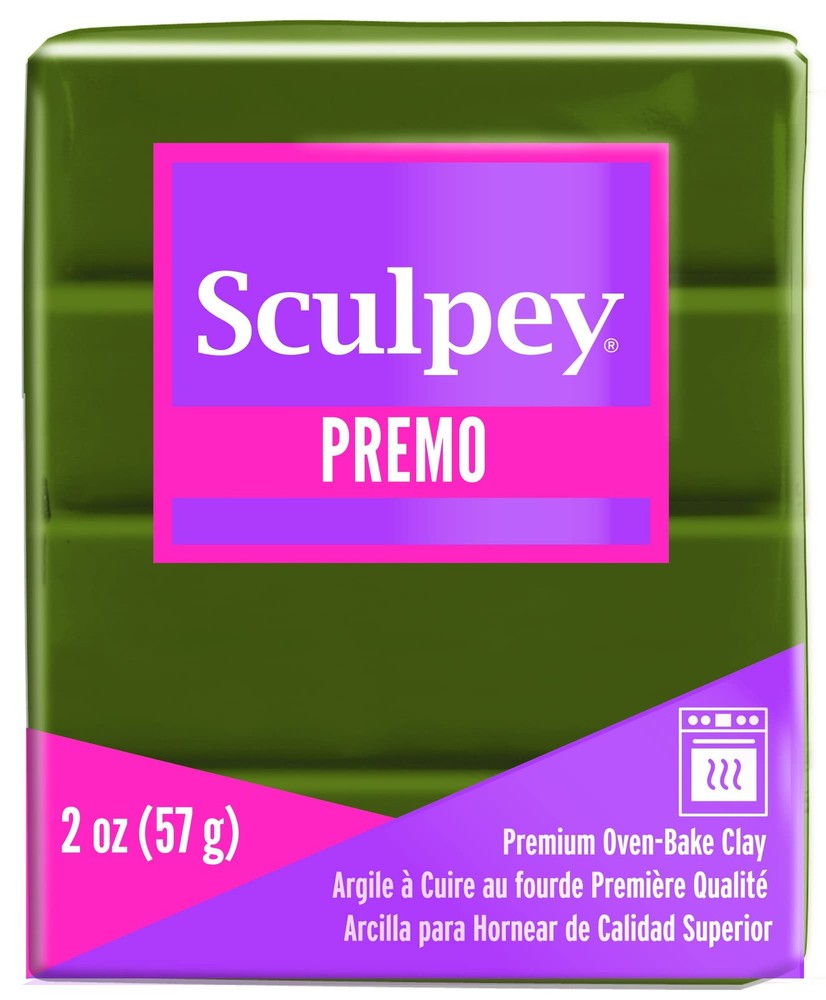 Polyform Premo Sculpey Polymer Clay 2 Ounces-Spanish Olive