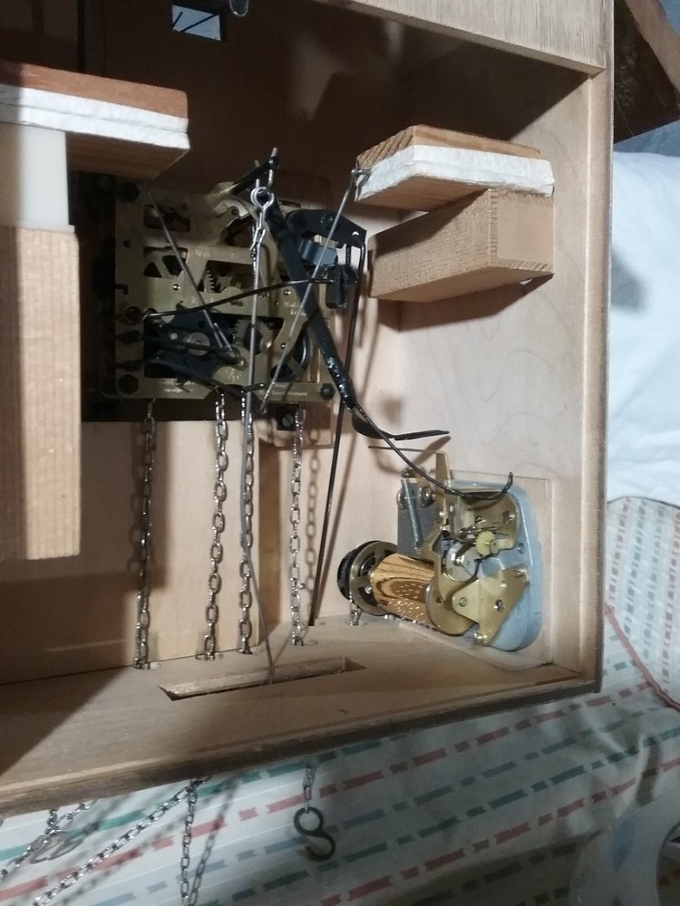 Cuckoo Clock with Dancers and Water Wheel