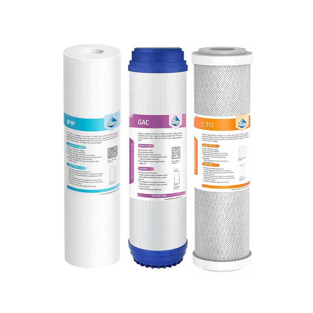 3 Stage Pre filter Replacement Cartridges Water Filter 6-Month Set For RO System