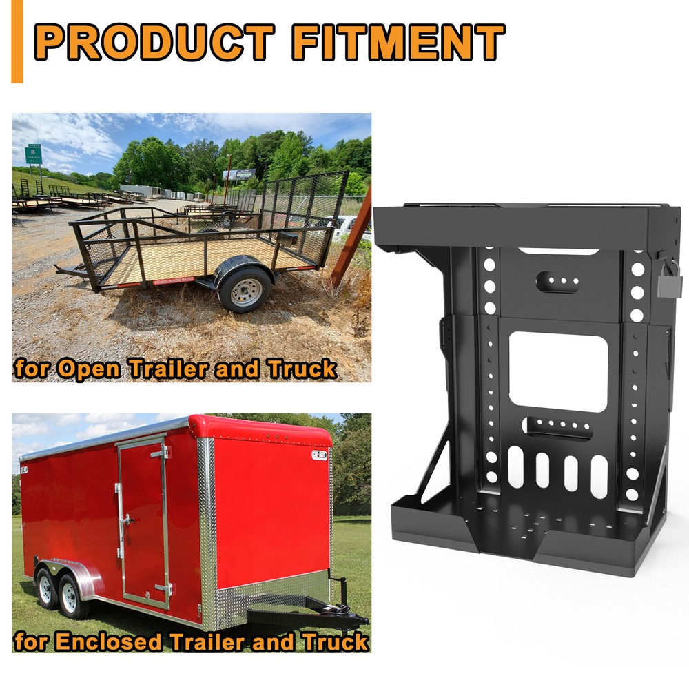 Adjustable Backpack Blower Sprayer Rack for Open & Enclosed Landscape Trailer