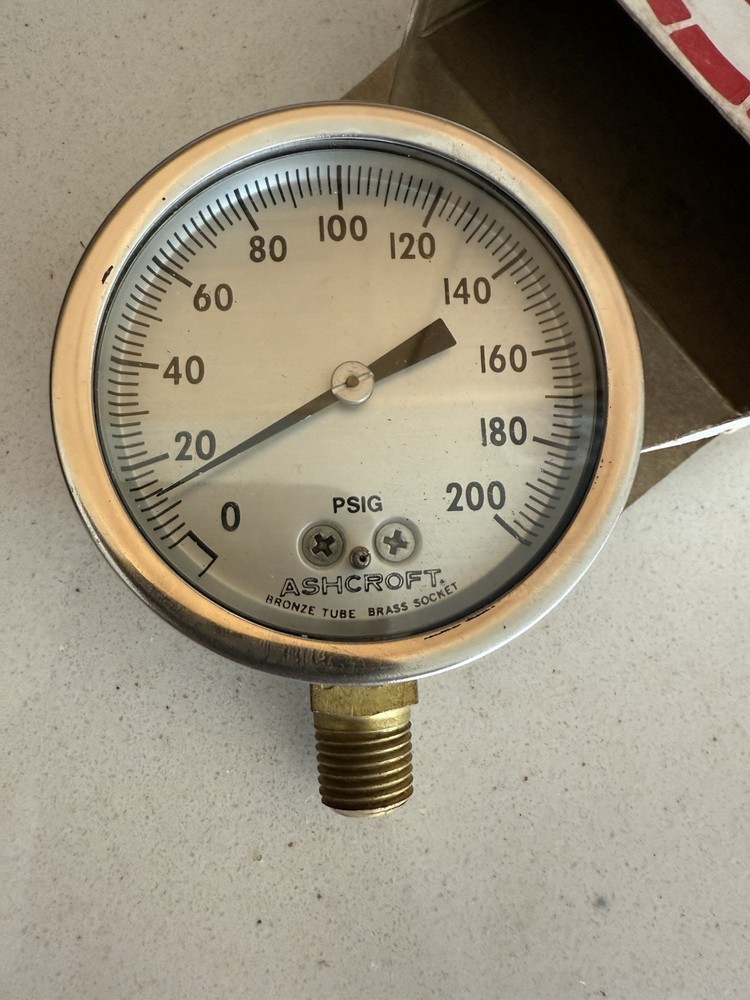 Vintage Ashcroft Gauge 200 PSI