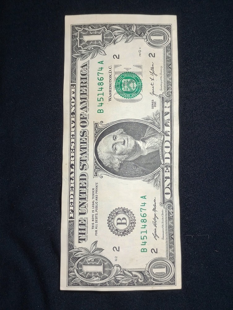 2021 $1 Note Off Center Cut/Miscut          #515
