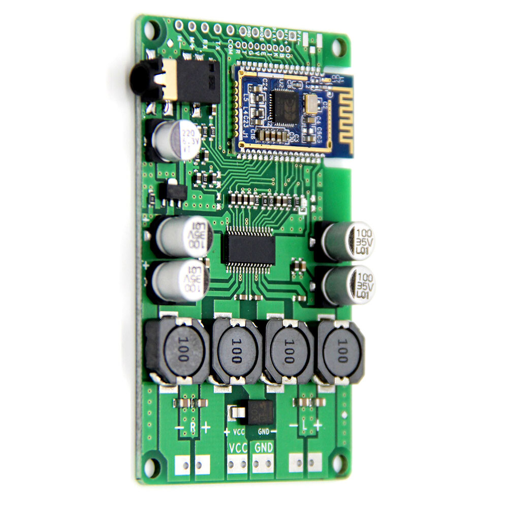 Bluetooth 5.0 Power Amplifier Board 2x15W/10W Support AUX Audio Input Serial