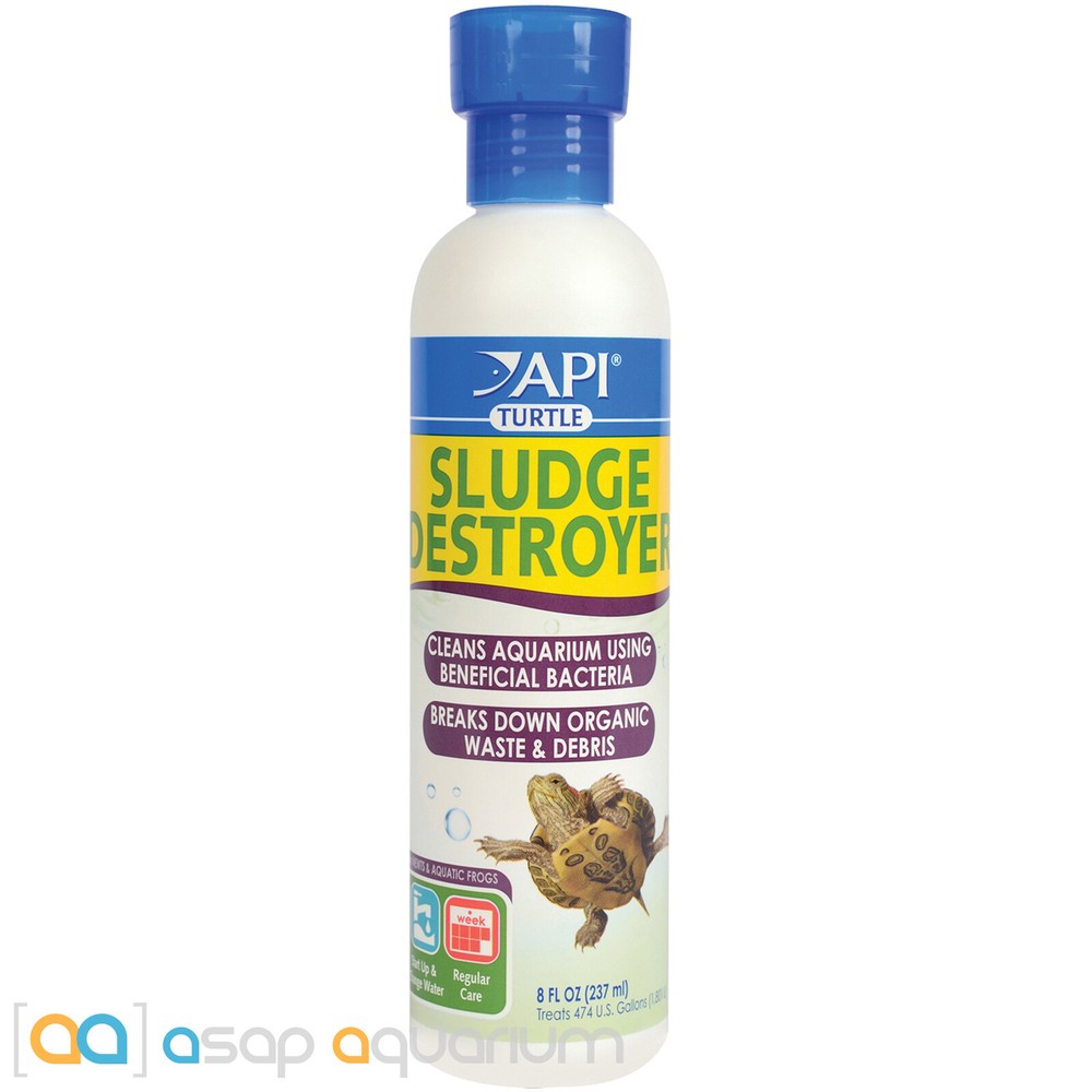 API Turtle Sludge Destroyer 8oz Breaks Down Organic Waste Debris Eliminates Odor