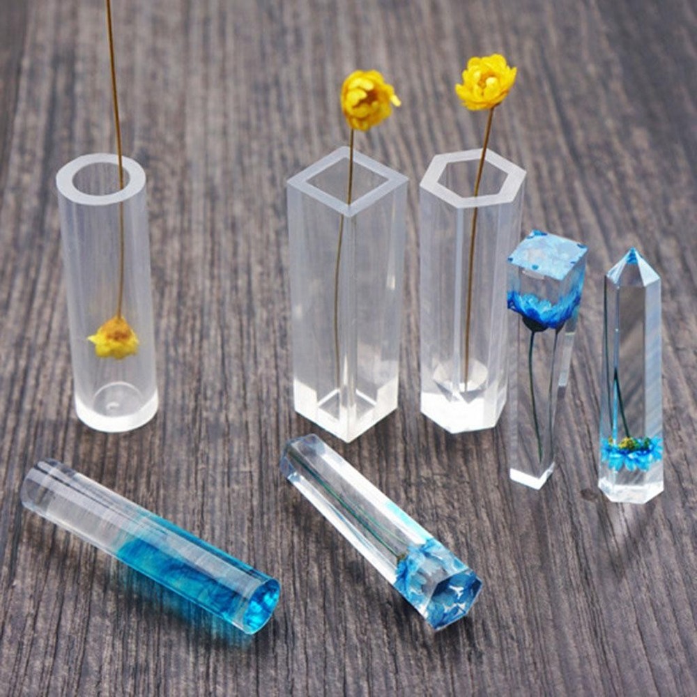 Crystal Shape Silicone Epoxy Resin Casting DIY Pendants