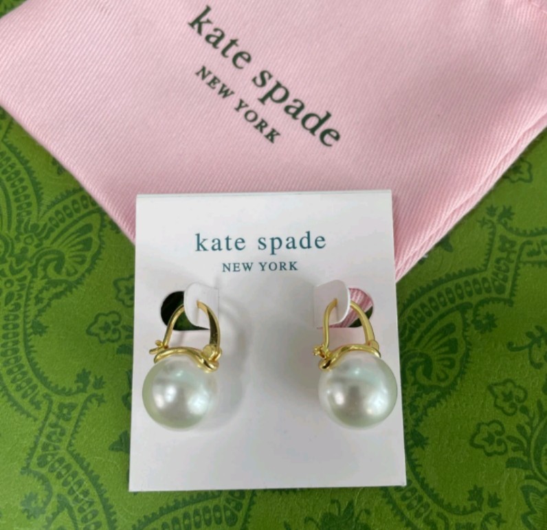Kate Spade Pearl Huggies Earrings