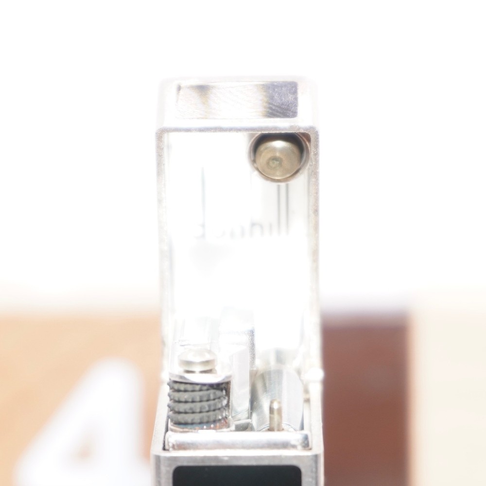 Dunhill Mini Lighter Silver & Black Lacquer_Ultrasonically Cleaned_Working