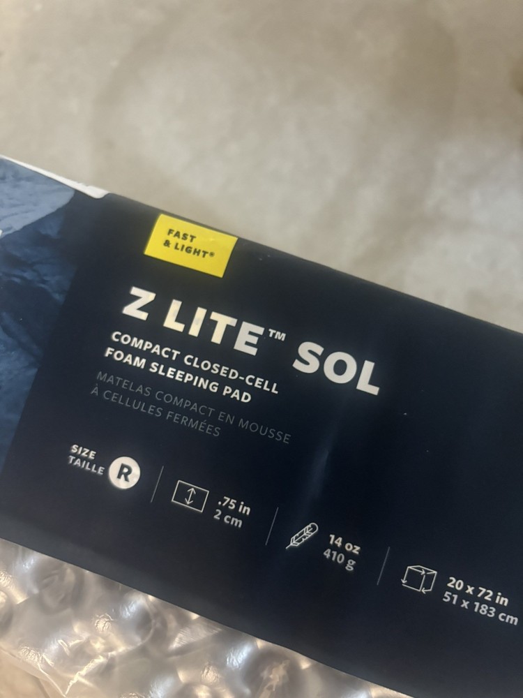 therm-a-rest z lite sol sleeping pad