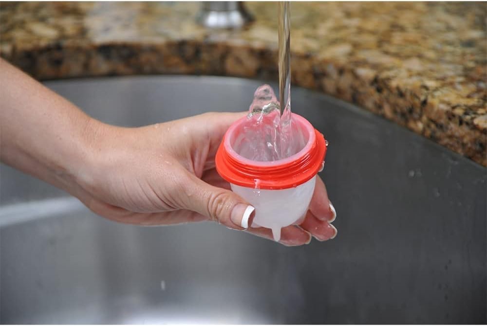 Egg Cooker Set for Soft and Hard Boiled Eggs Nonstick Silicone 4 Cups