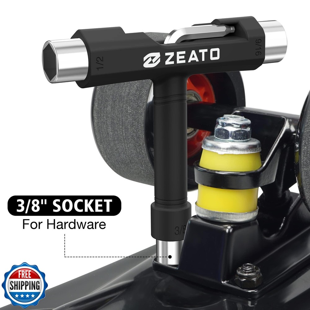 Zeato All-in-One Skate Tools Multi-Function Portable Skateboard T