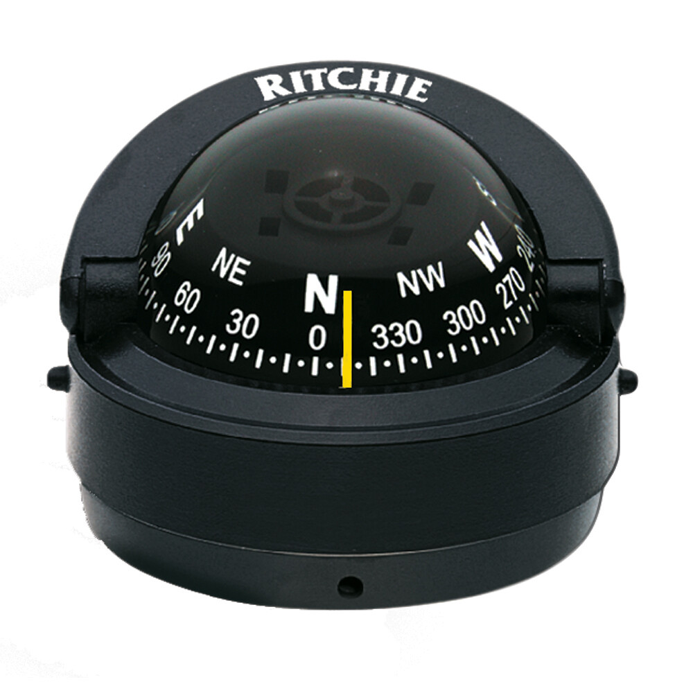 Ritchie S-53 Explorer Surface Mount Compass - Black, Versatile And Reliable