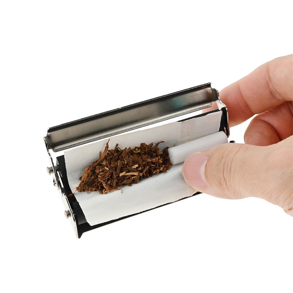 78MM Cigarette Roller with Lid Metal Cigarette Rolling Cigarette Maker with Lid