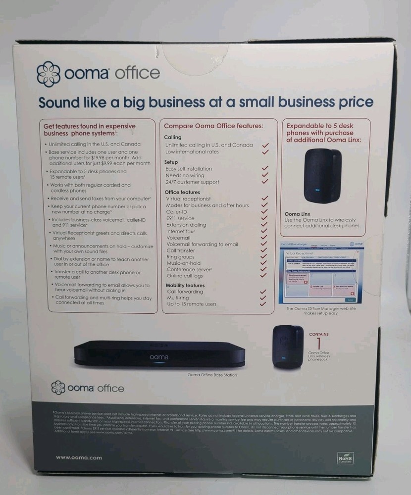 Ooma Office- Business Class Phone System- New👍👍