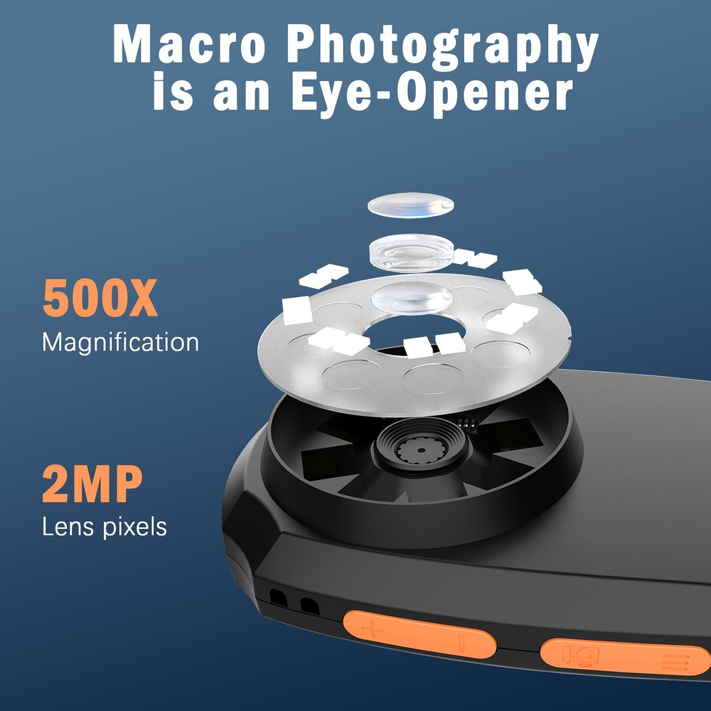 2.0-inch IPS Screen Handheld Digital Microscope with a 178° viewing angle