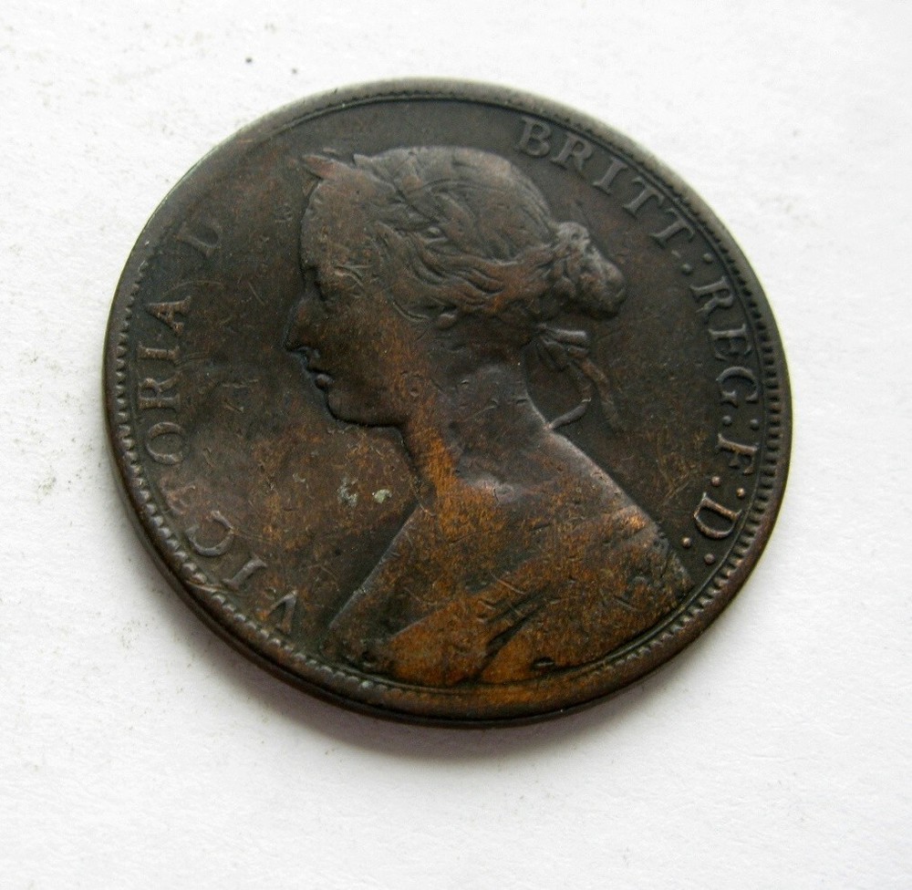 1864 New Brunswick Large One cent - bent