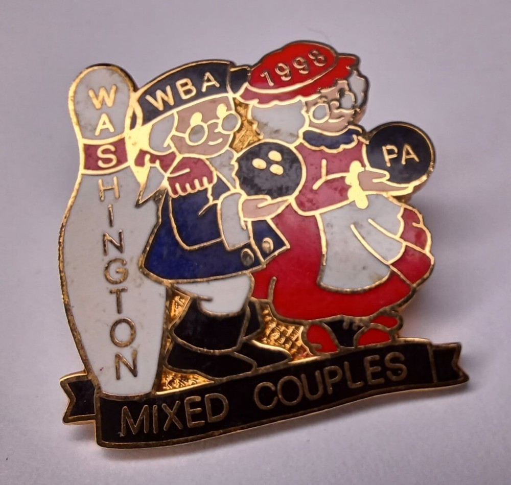 Enamel Bowling Pin Washington PA 1998 WBA Mixed Couples