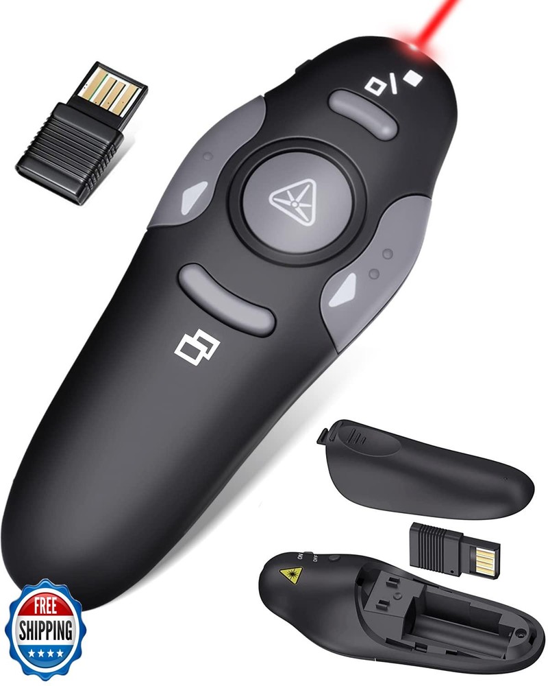 Wireless Presentation Clicker for PowerPoint Presentations, USB D