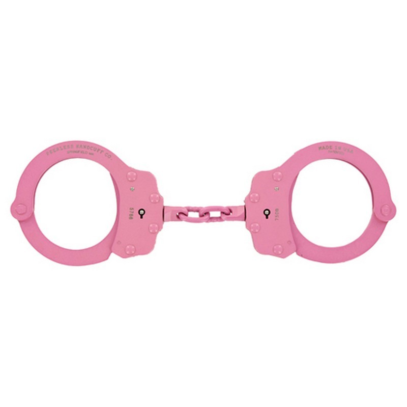 Peerless Model 750C Chain-Linked Colored Handcuffs & Keys, Pink (10 Pack)