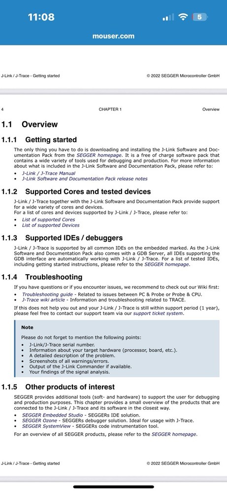 New Segger J-Link EDU MINI JTAG/SWD Debugger / Programmer Debug Probe 8.08.91