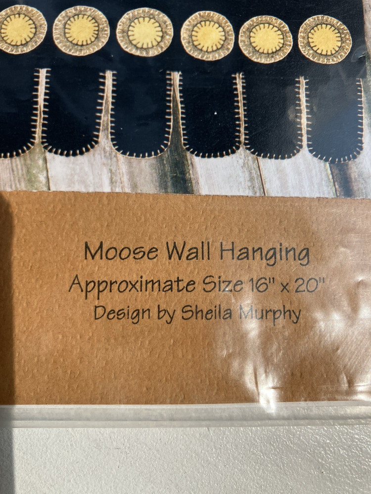 Raven's Thyme Moose Wall Hanging Pattern 16”x20” UNCUT