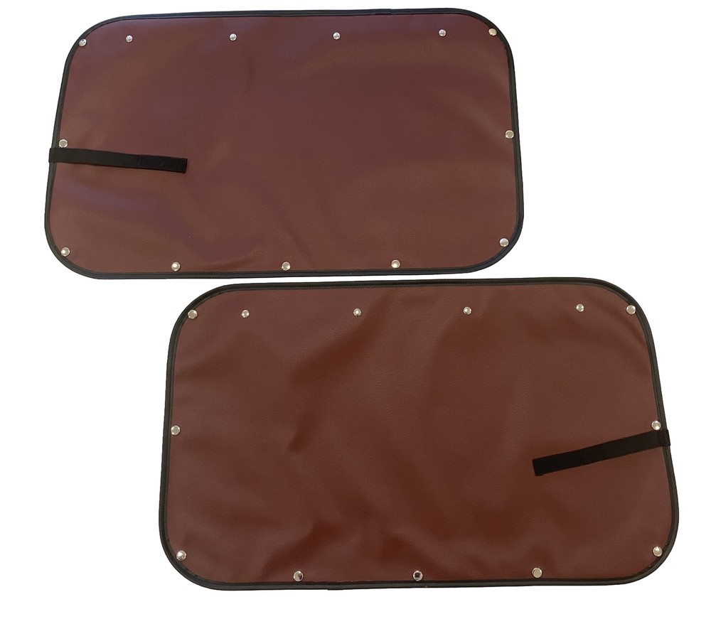 Peterbilt 379-389. Sleeper  Window Curtains L+R. Window Covers. Red