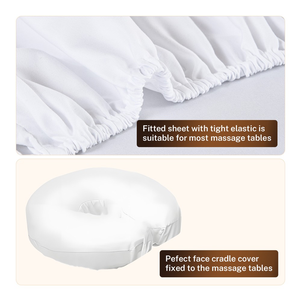 4 Sets Premium Microfiber Soft Massage Table Sheets Set, 3 Piece Set Ultra Light