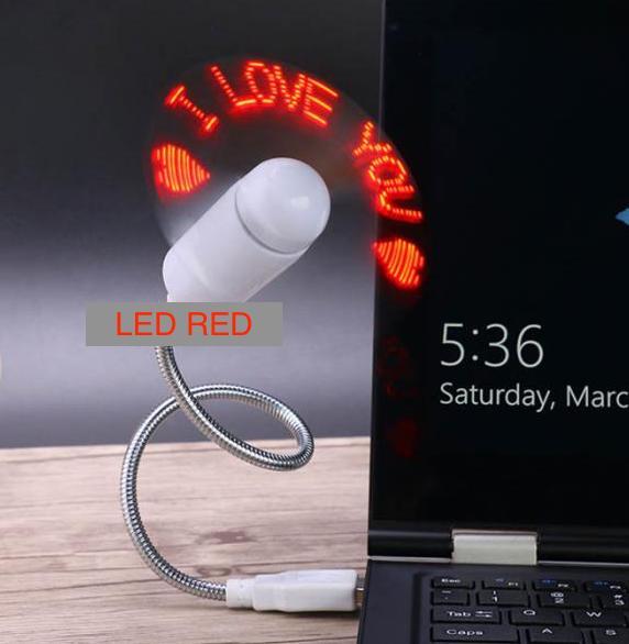 LED LIGHT USB MINI FAN cooling portable flexible laptop desk desktop computer pc