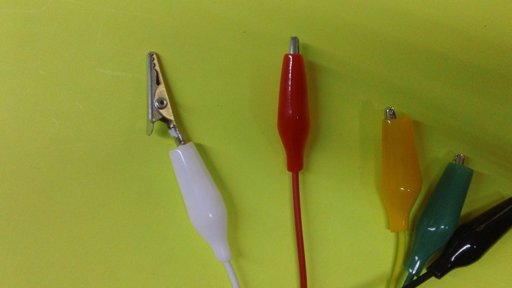5 X - 18" DOUBLE end Crocodile Clips Cable Alligator Clips testing wire probe