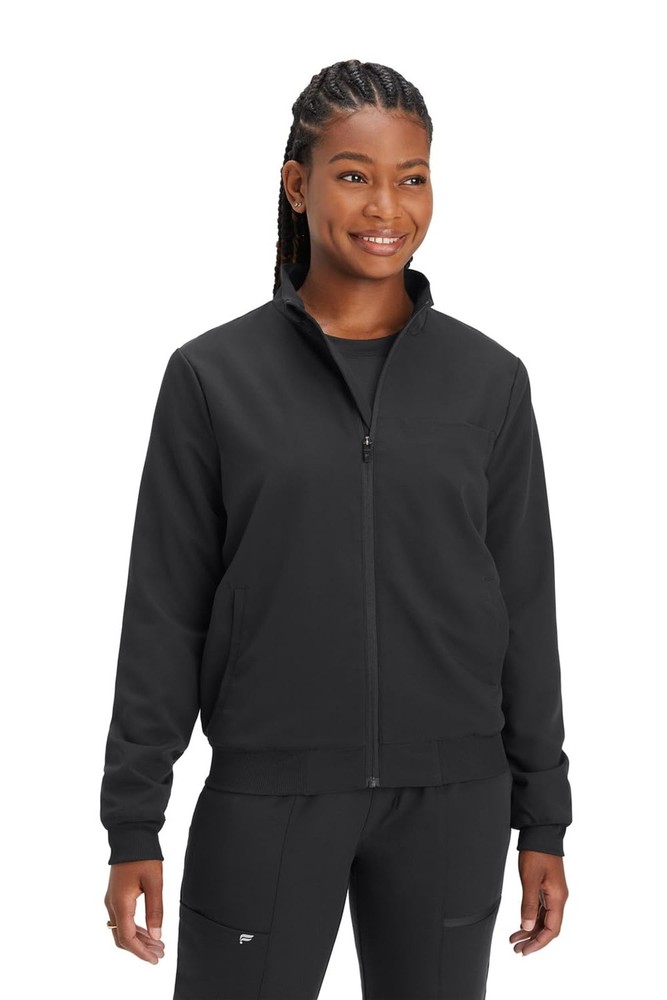 Fabletics Women's Daily 3-Pocket Scrub Jacket - MotionTech, Lightweight, Brea...