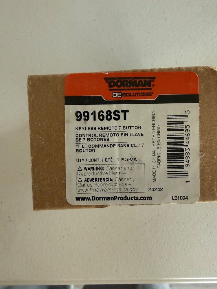 DORMAN OE SOLUTIONS 99168ST Keyless Entry Transmitter