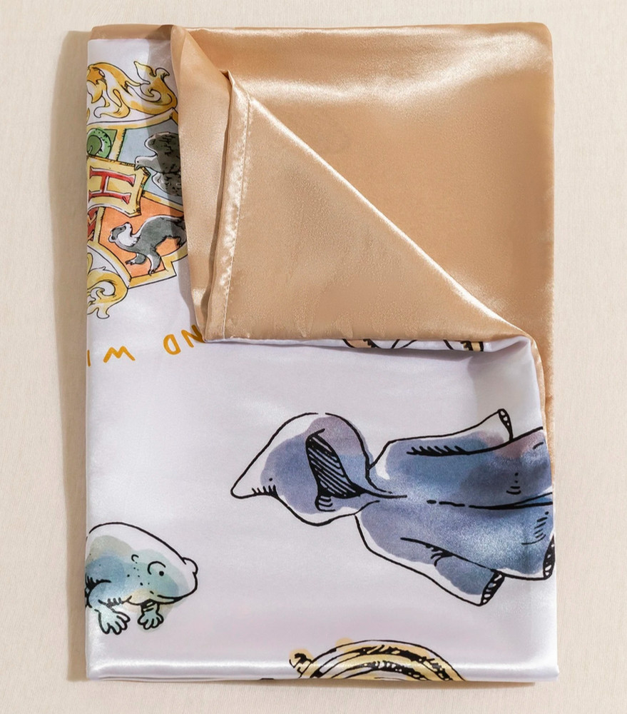 HARRY POTTER Hogwarts Pattern 1 x Large Satin Pillowcase 20" x 36"