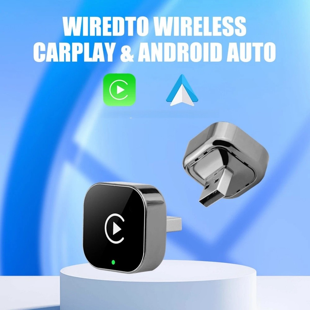 CarPlay Adapter Plug Play for iPhone Android Auto Convert Wired to Wireless