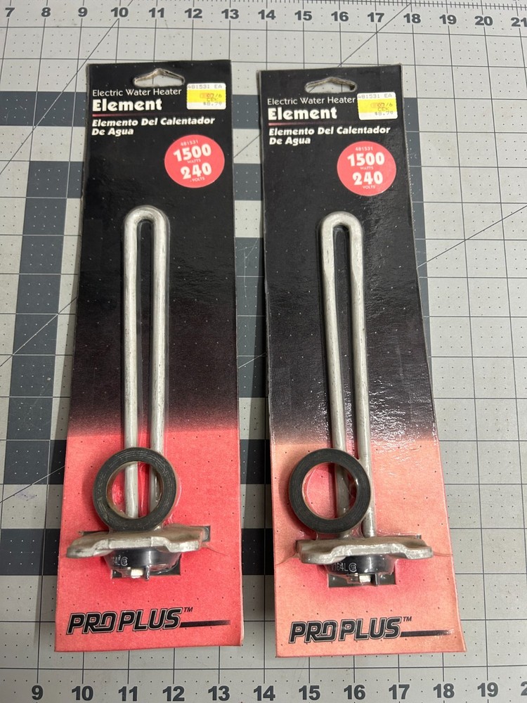 NOS 2-pack lot Barnett PRO PLUS Water Heater Heating Element 481531 1500W 240V