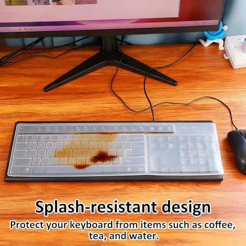 Silicone Keyboard Cover Protector Skin for Desktop Computer Keys Universal