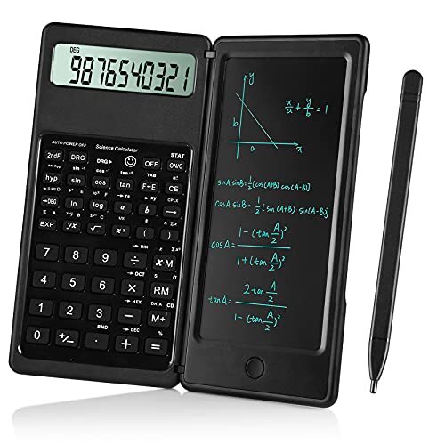 Scientific Calculators for Students, 10-Digit Large Screen, Math Black