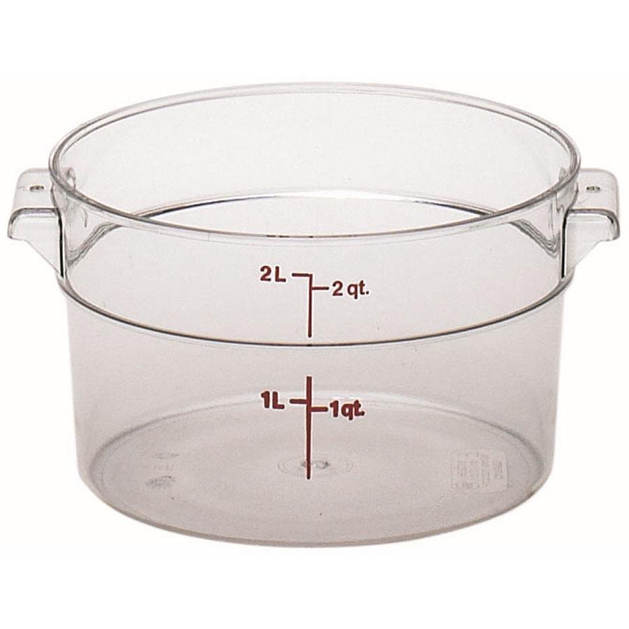 Cambro RFSCW2135 Round Storage Container Clear 2qt