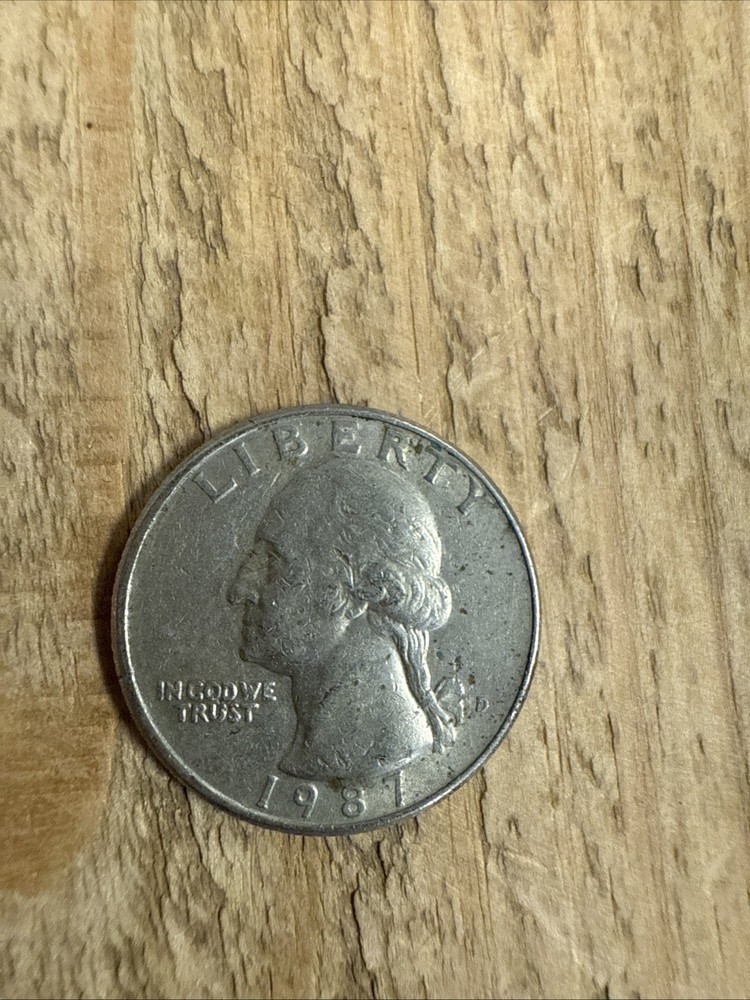 1987 D Mint Mark, Washington Quarter, RARE ERROR