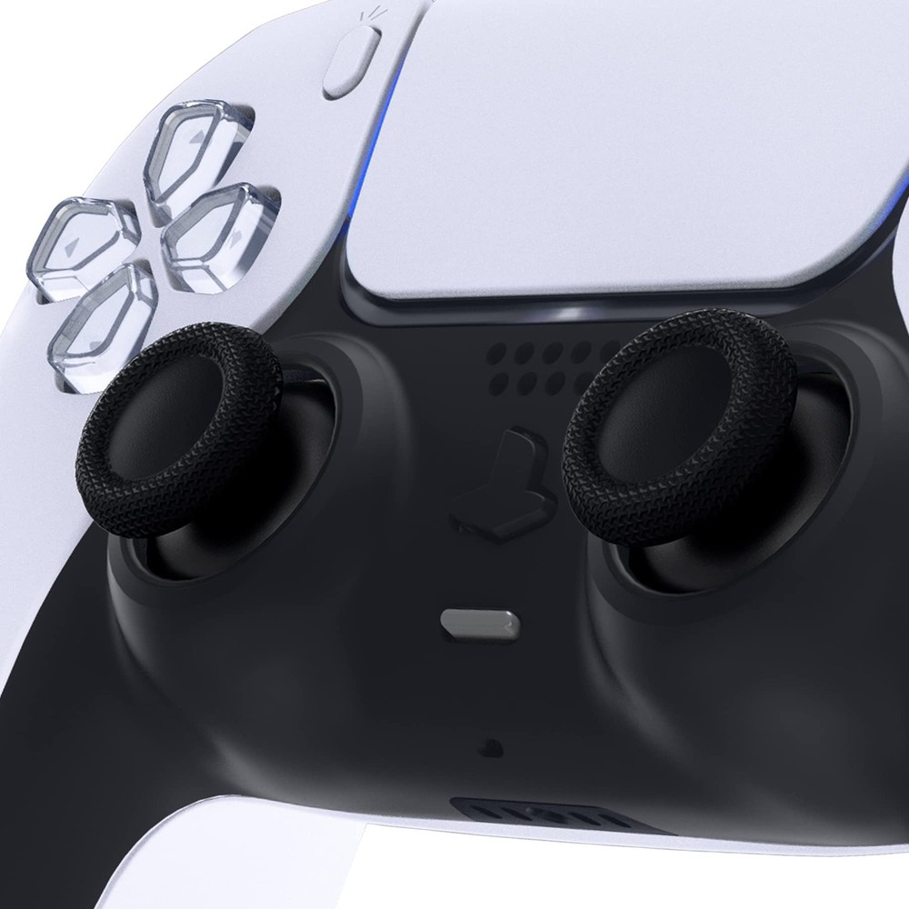 eXtremeRate Black Replacement Thumbsticks for PS5 Controller, 1 pairs,