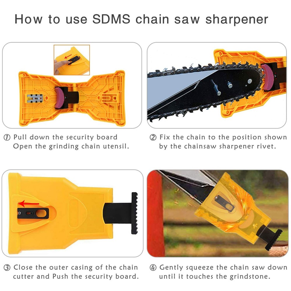 Chainsaw Sharpener Chain Saw Blade Teeth Fast Sharpening Stone Grinder 14-20inch