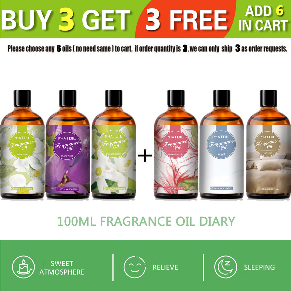 100ml Premium Fragrances Oils -For Diffuser,Humidifier,DIY Candle & Soap Making