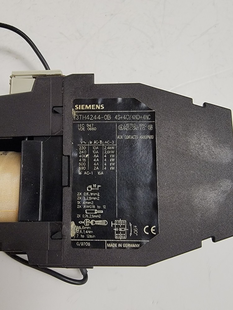 SIEMENS CONTACTOR 3TH4244-OB.