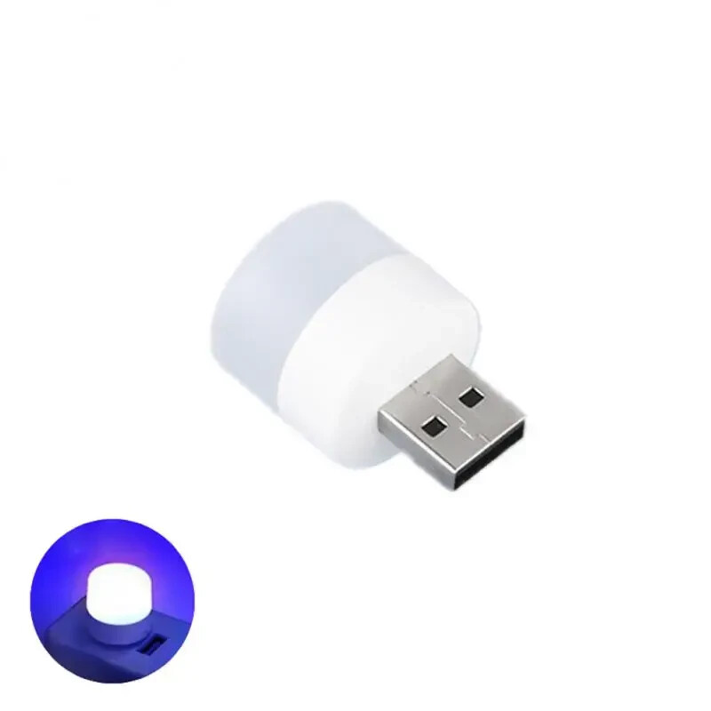 Mini USB LED Night Light Blue Cute Portable Atmosphere Setting Plug-in 1 pc