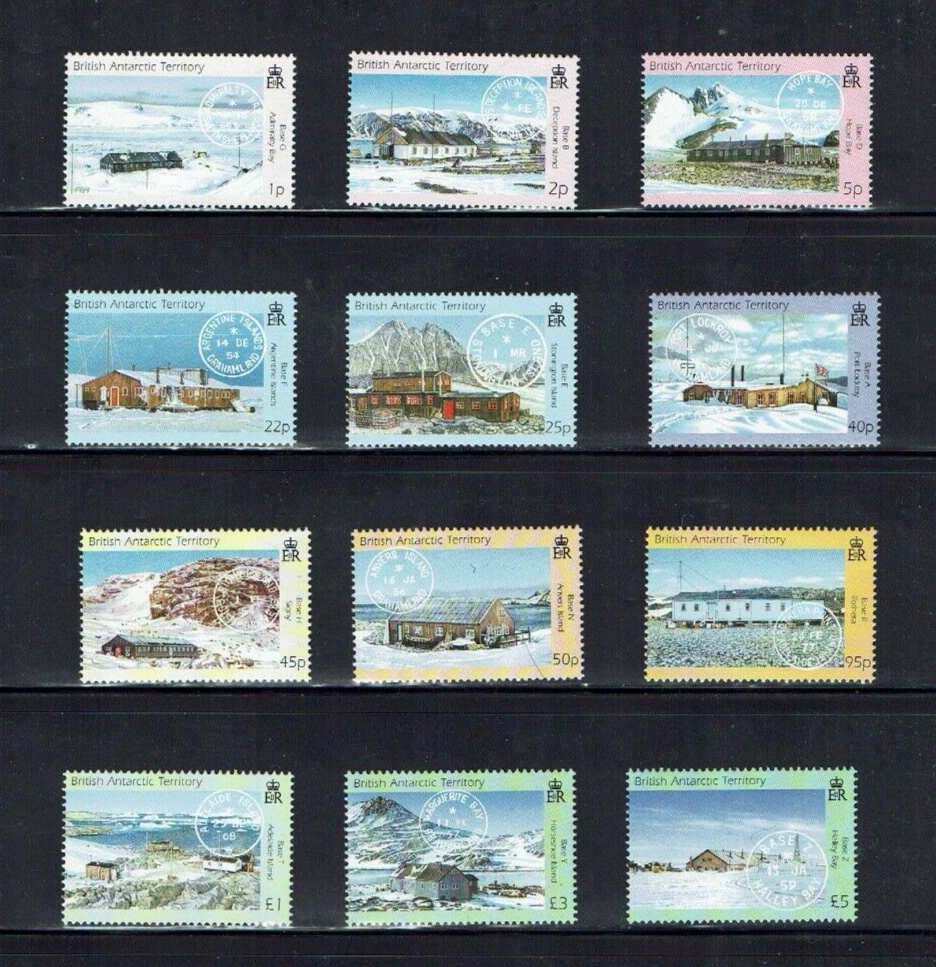 British Antarctic Territory: 2003, Research Bases and Postmarks, MNH set.