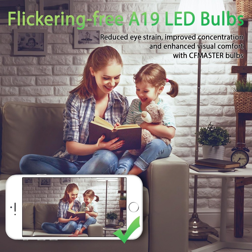 A19 LED Light Bulb, LED Bulbs 100 Watt Equivalent, 5000K Daylight Light Bulbs...